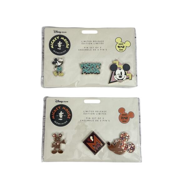 Disney Store Mickey Mouse Memories Series 7 and Series 9 Pin Sets - Picture 1 of 11